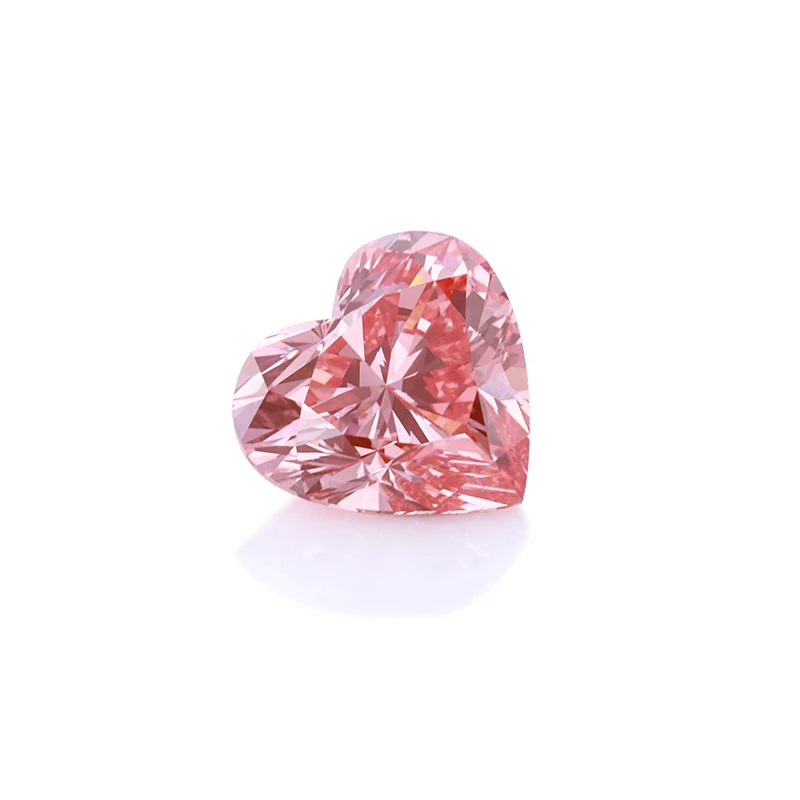 Fancy Shape 1.25ct Heart Cut Pink Loose Lab Diamond