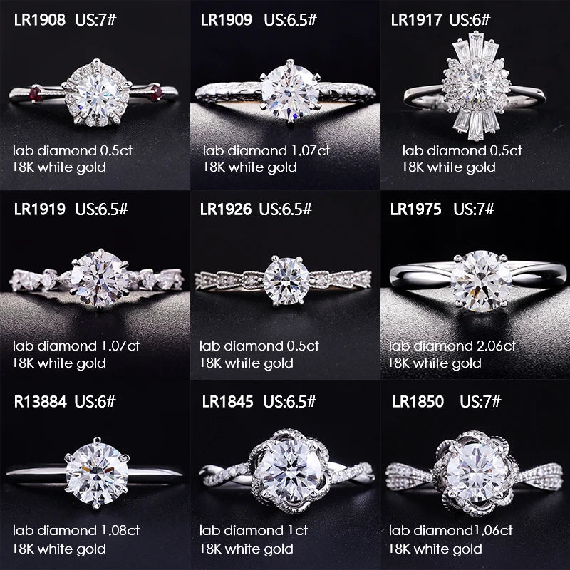 IGI Certified Round Brilliant Cut 18KT White Gold 1 Carat D-VVS Lab Diamond Engagement Ring