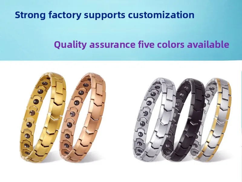 Luxury Strong Durable Magnetic Titanium Stainless Steel Bracelet