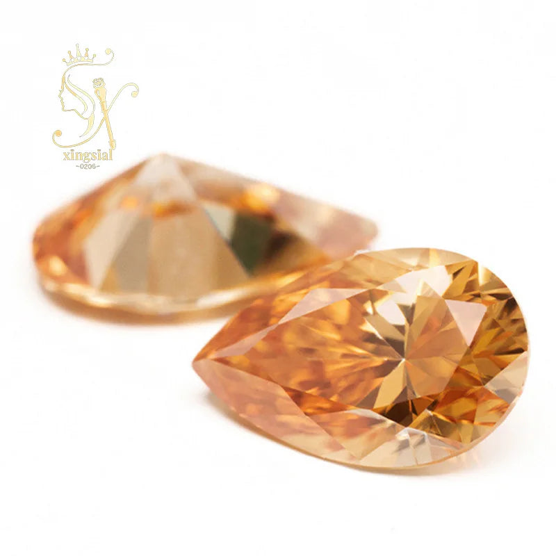 0.50-3 Carat Simluated Diamond Champagne Ring Certified