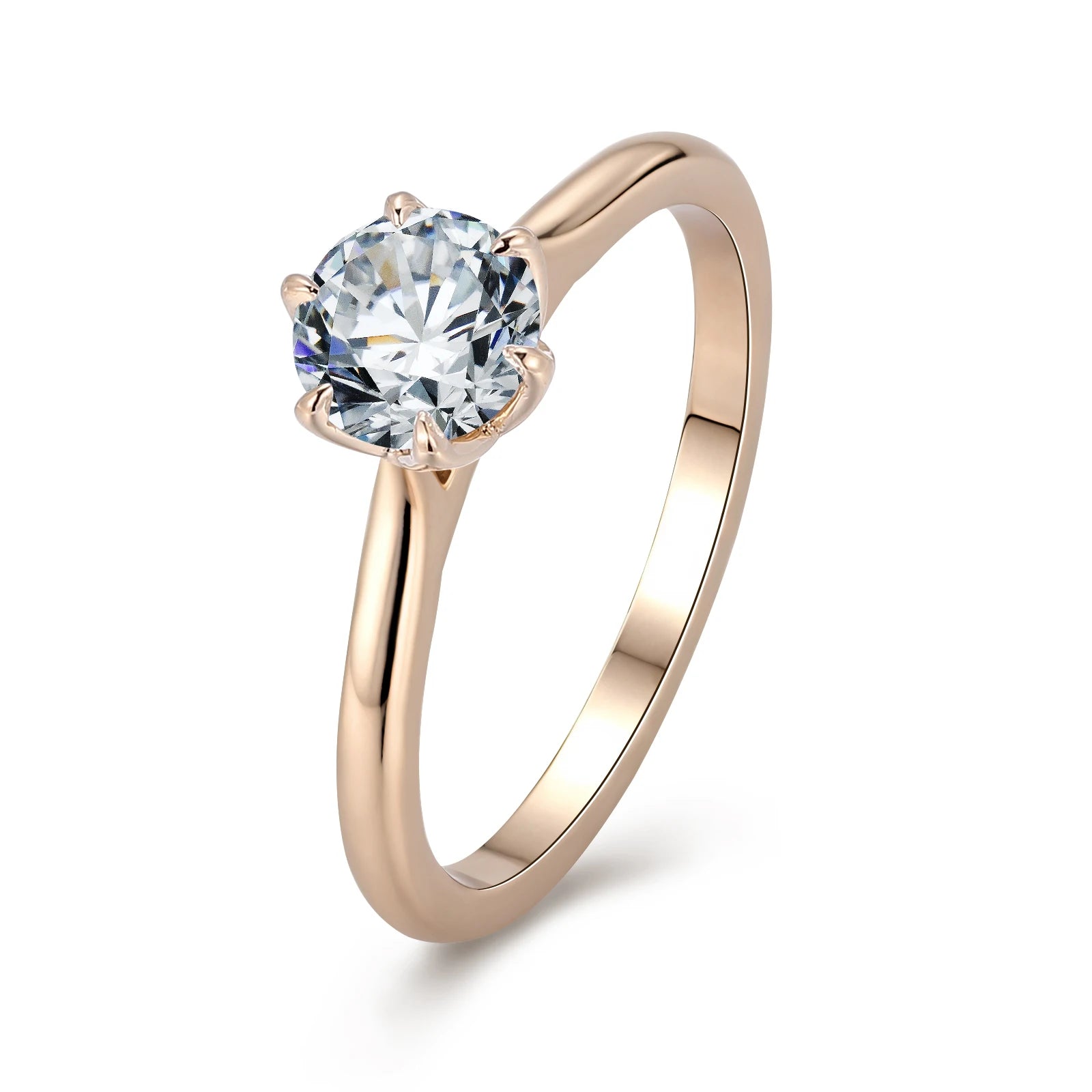 1 Carat DEF VVS Lab Diamond 14KT Yellow Gold Minimalist Ring Classic Design