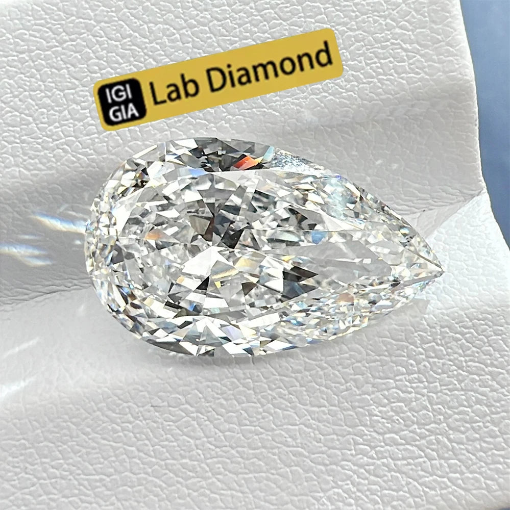 1 Carat- 5 Carat Fancy Pear Lab Diamond IGI Lab Grown Diamond