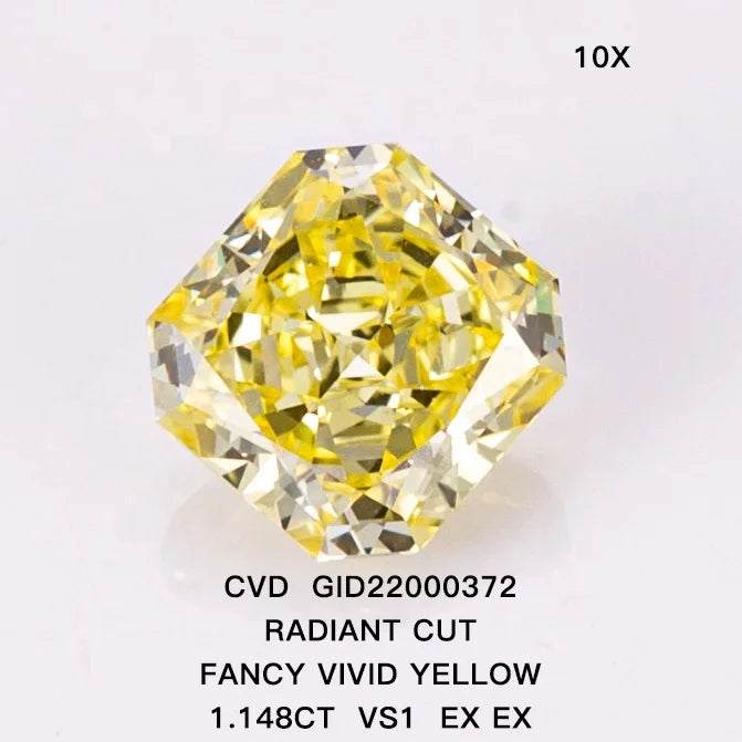 IGI Certified Fancy Vivid Yellow Color Lab Grown Diamond