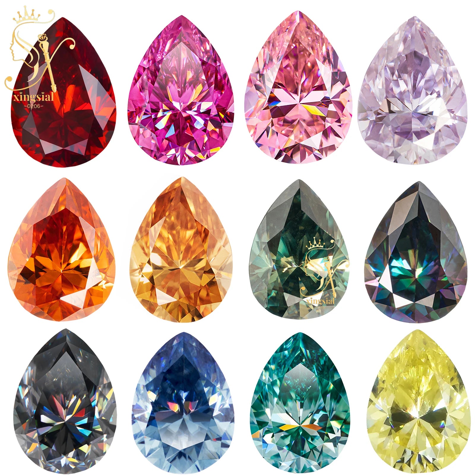 4x6MM to 7x11MM GRA Certified Excellent Fancy Pear VVS Loose Moissanite