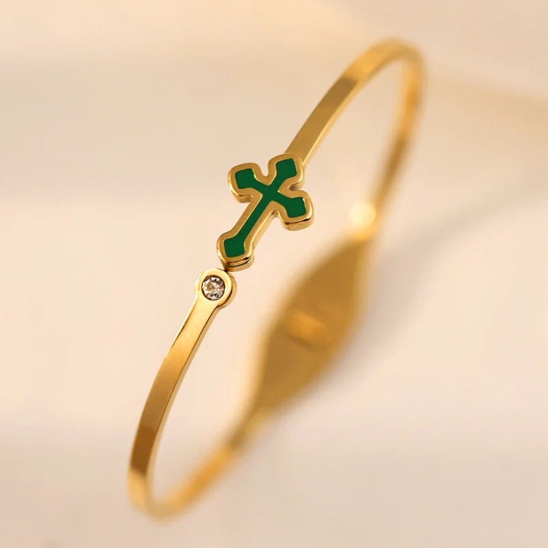Cross Women's High Grade Gold Stainless Steel Bracelet