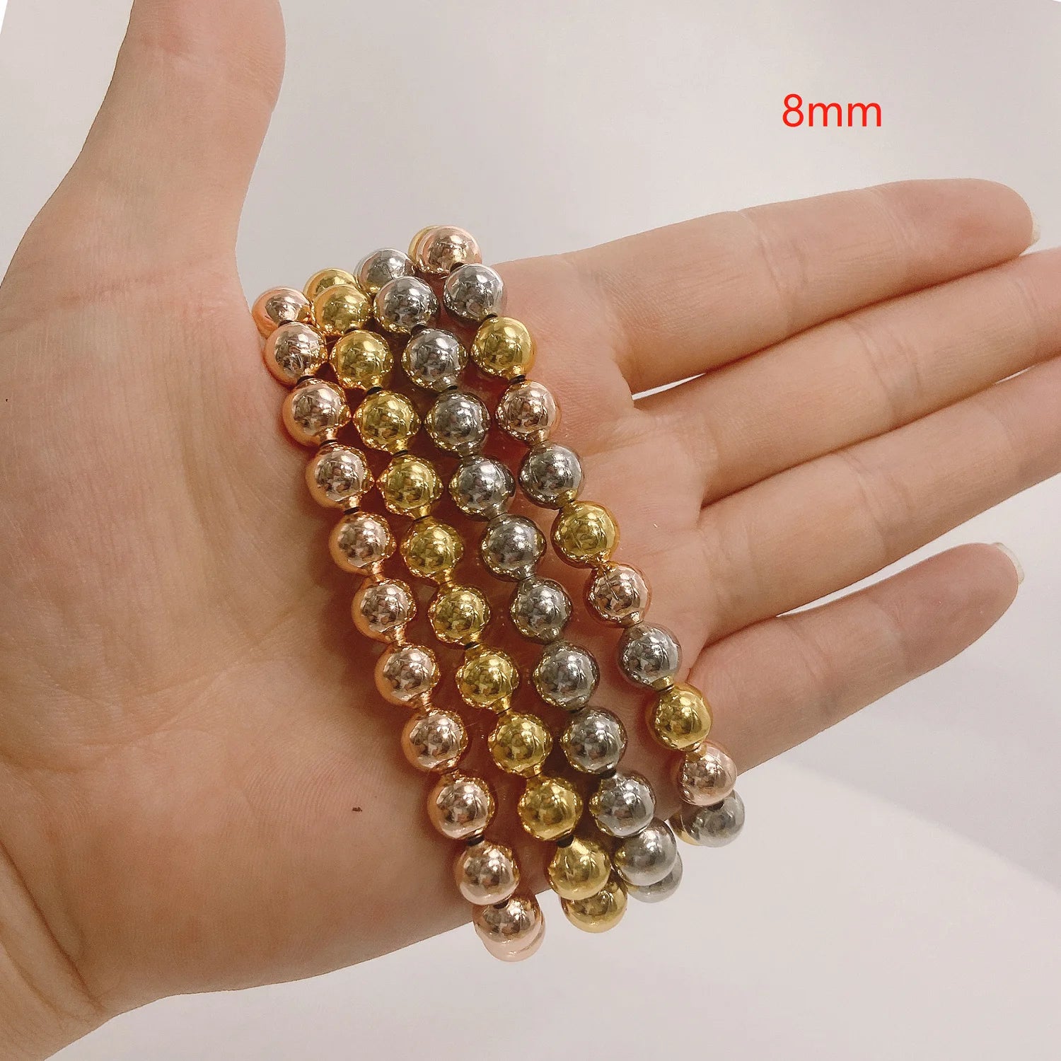 24KT Plated Gold Pearls Glossy Shine Bracelet