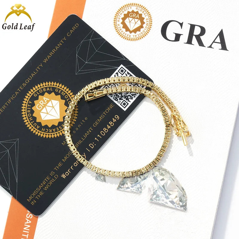 2mm- 6.5mm Lab Diamond 925 Silver VVS Moissanite Tennis Chain Necklaces