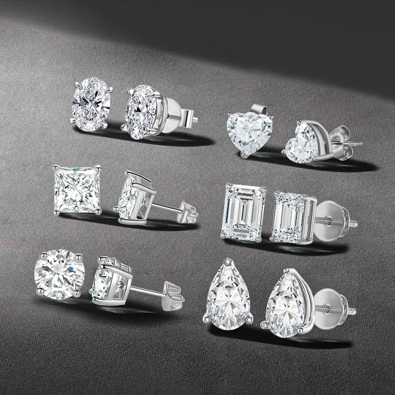 14KT Solid Gold Fancy Cutting Lab Diamond Earrings