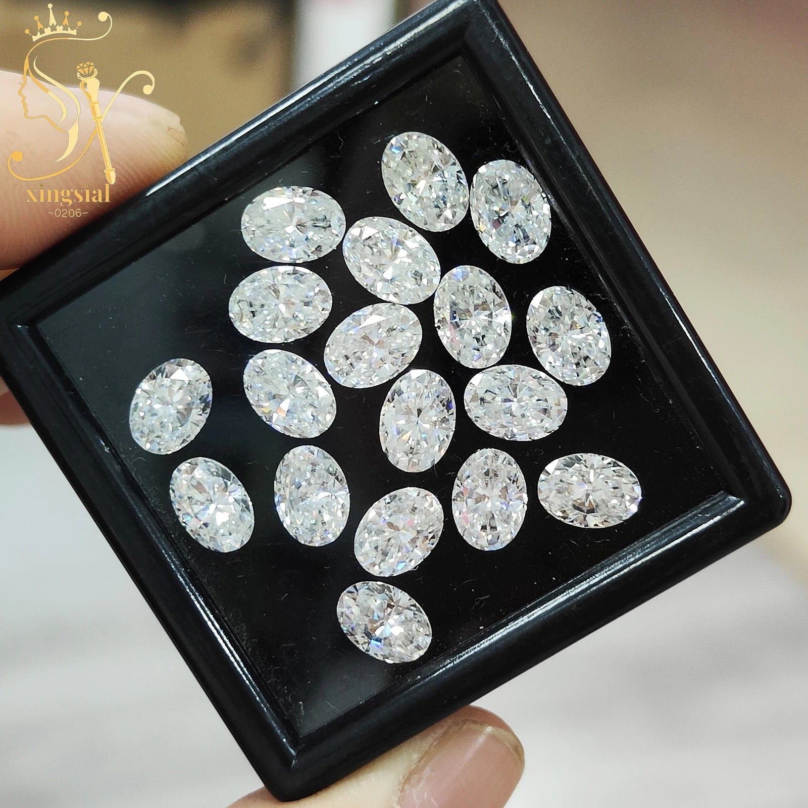 0.5- 5 Carat Certified VVS1 Oval Cut D Color Loose Moissanite Stones