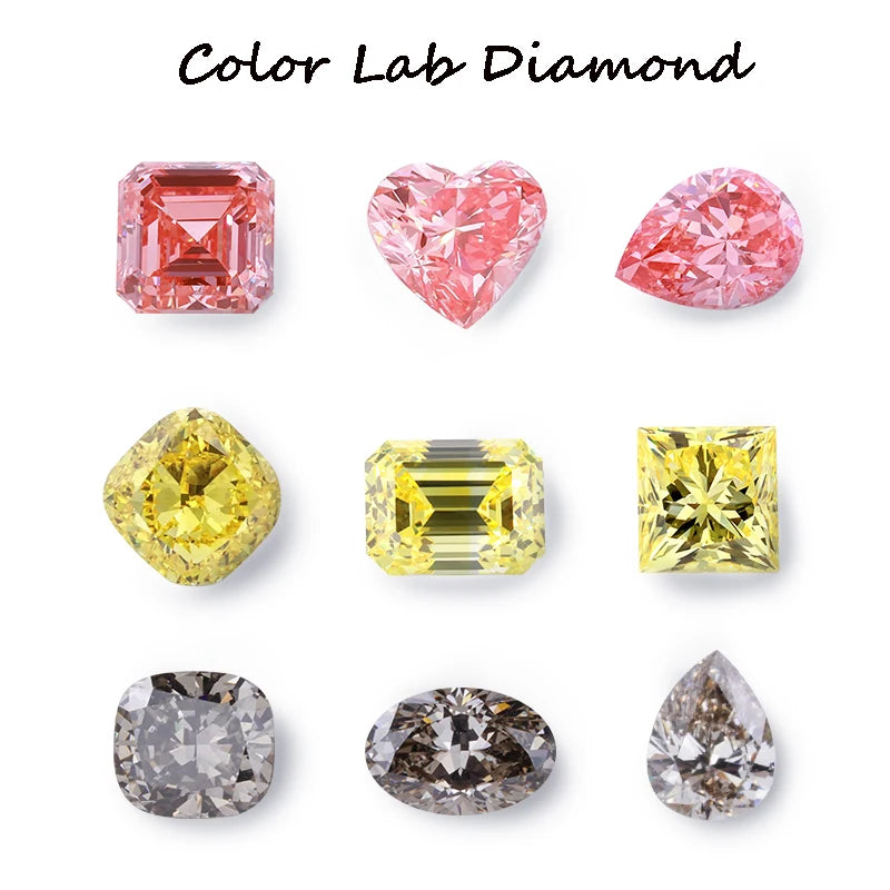 Fancy Vivid Yellow Color Lab Diamond Heart Shape VS1 Clarity Lab Grown Diamond