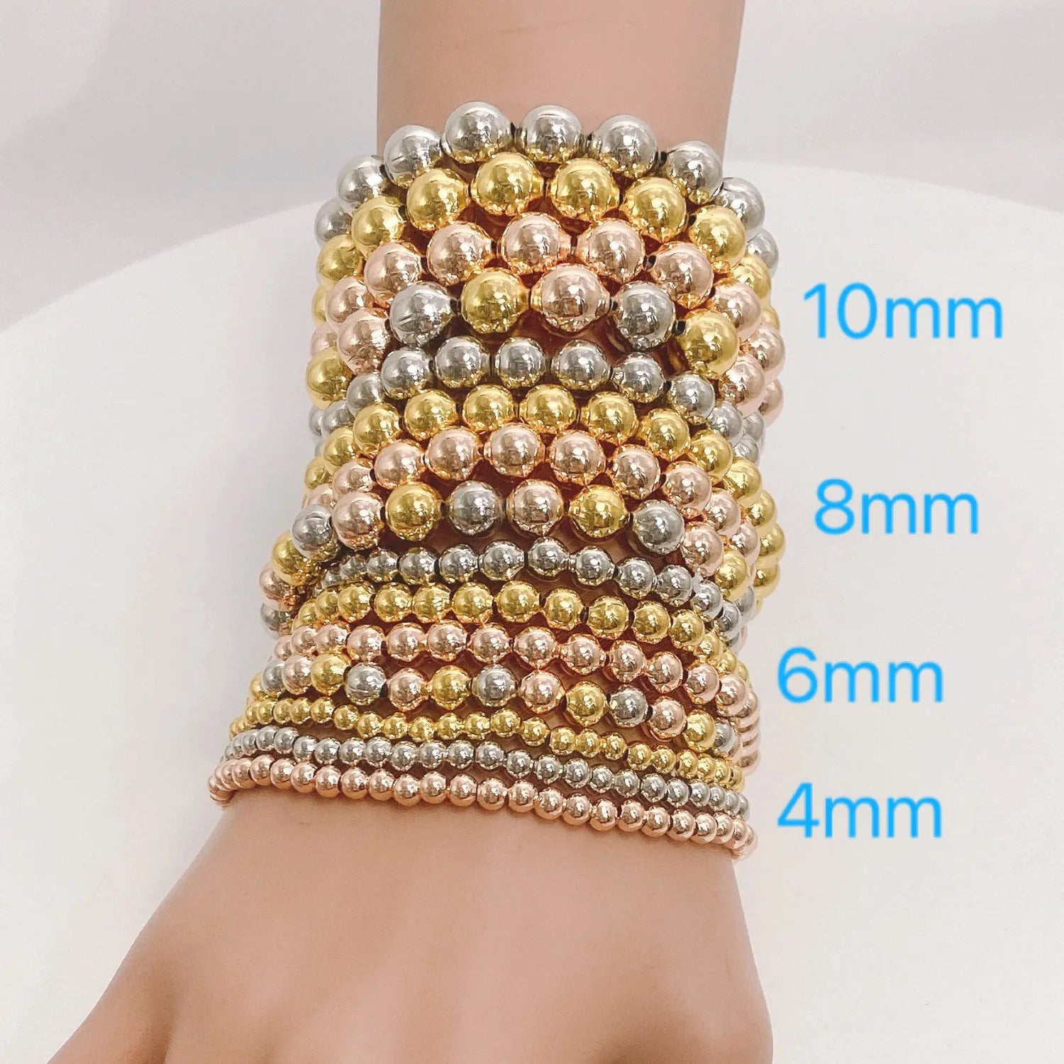 24KT Plated Gold Pearls Glossy Shine Bracelet