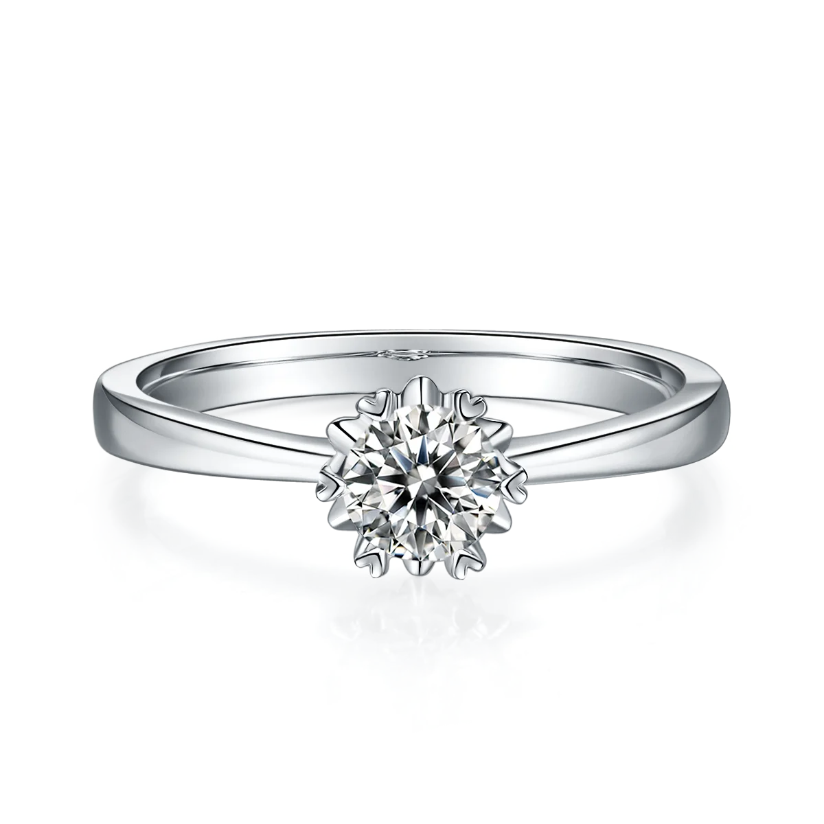 Lab Diamond Moissanite Sterling Silver 925 Promise Ring