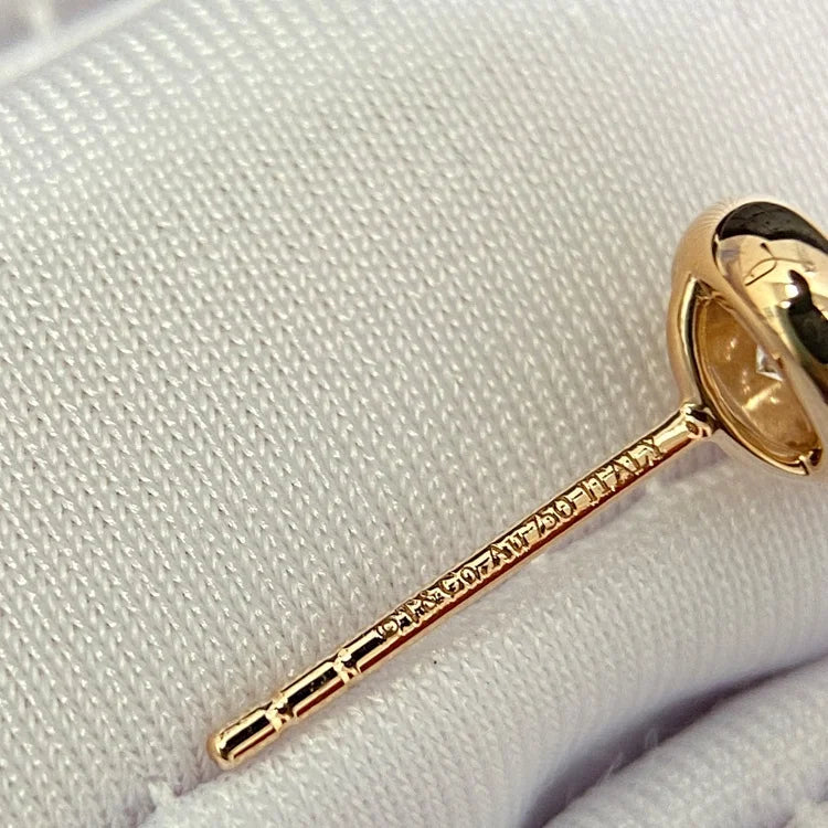 18KT Rose Gold Bezel Set Bubble 0.5 CTW Diamond Stud Earrings