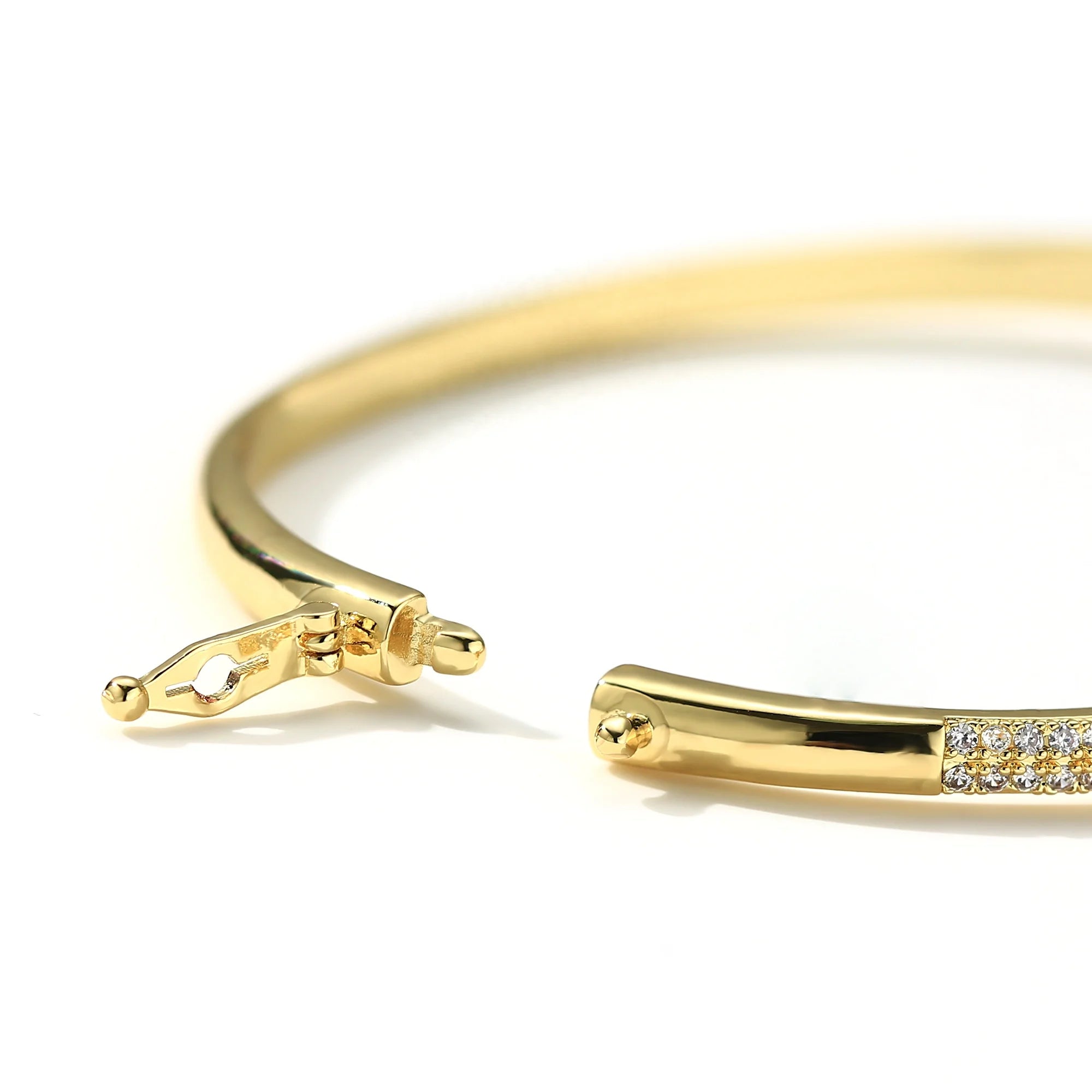 Snow Leopard covered in Rose Gold Plated Brass Zircon Leopard Print Bangle