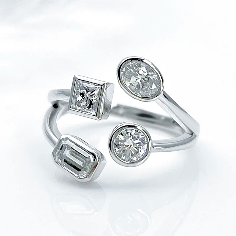 14KT sOLID wHITE gOLD Gold Lab Diamond Fine Jewelry Rings Diamond Rings