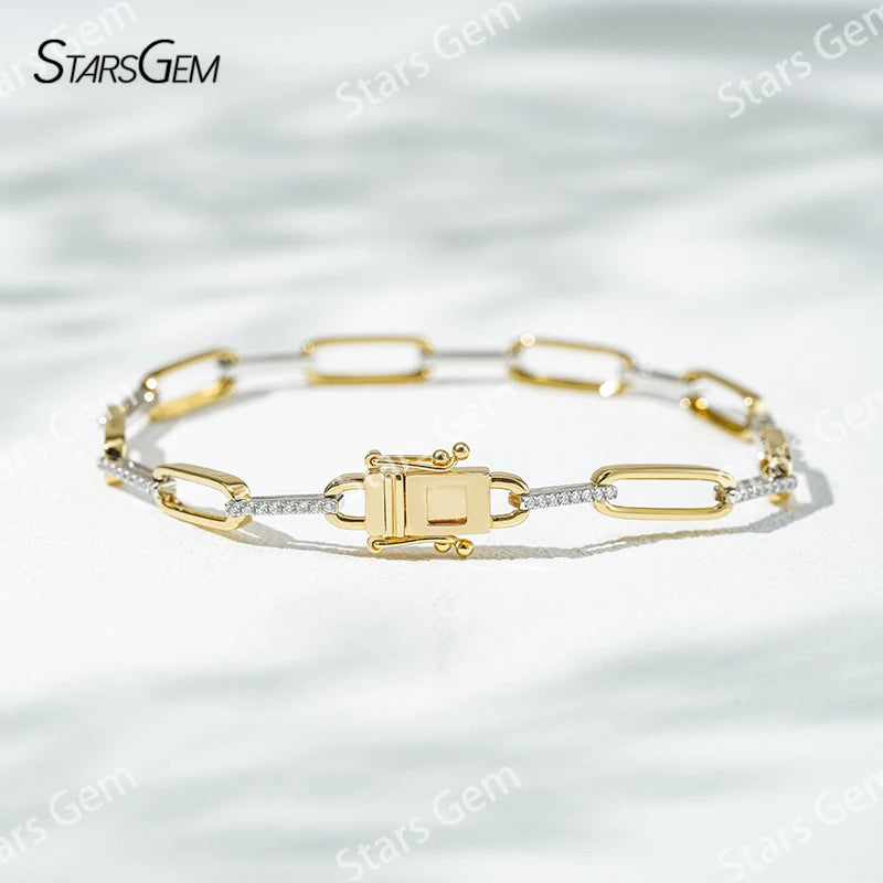 18KT Gold Lab Diamond Bracelet 1mm Round Cut DEF VS Diamond Bracelet 6.5in 7in Bracelet