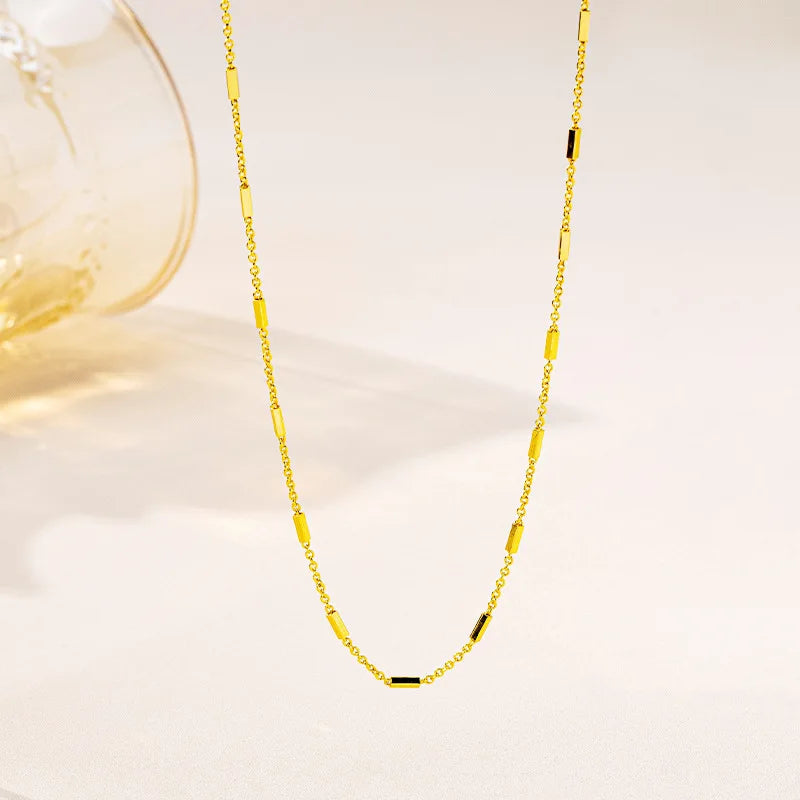 Luxury 24K 9999 Pure Gold Necklace