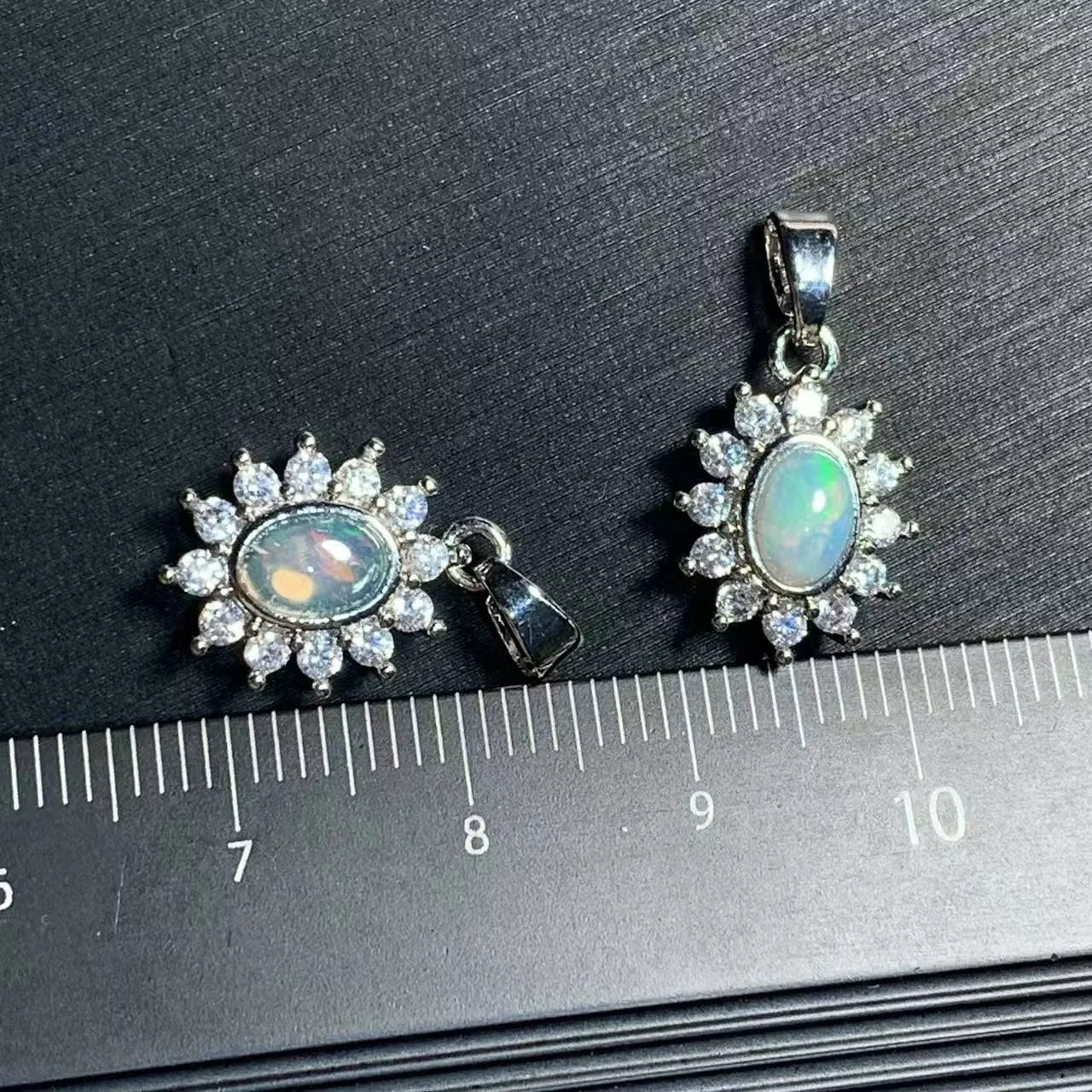 Victorian Natural Opal Pendant Necklace Fine Jewelry