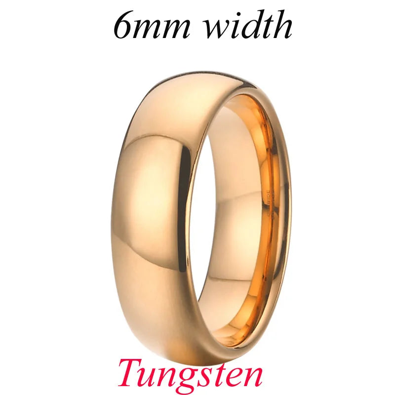 Solid Tiger Striped 8MM Tungsten Carbide Ring