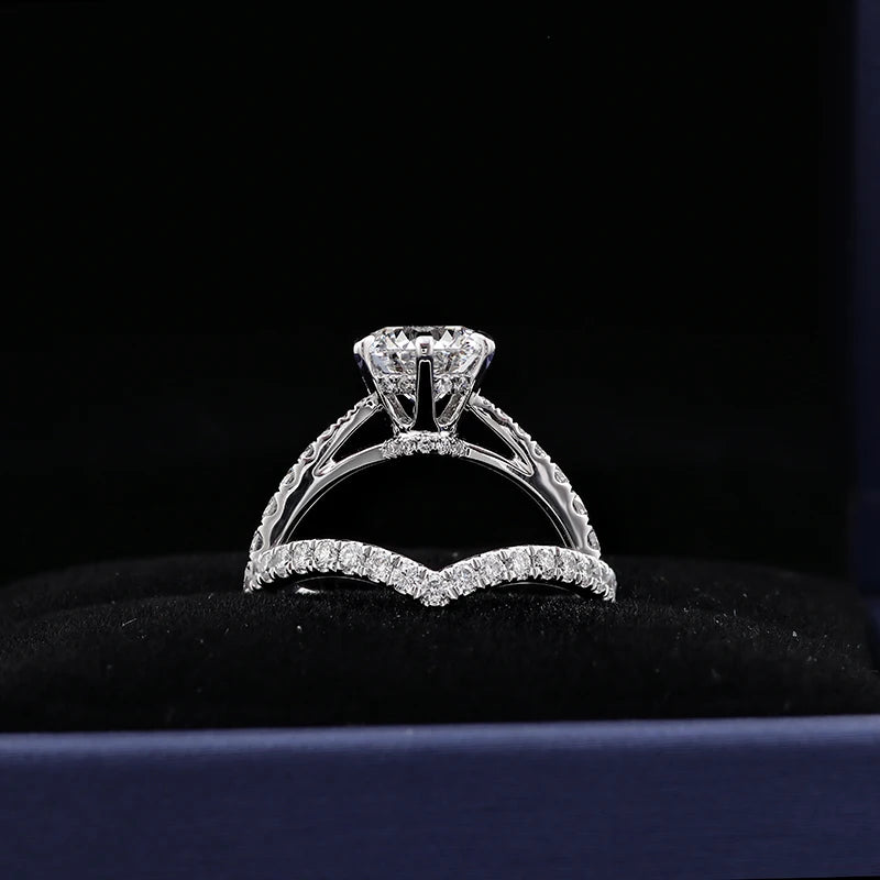 18KT Solid White Gold   1.5 Carat Lab Diamond Engagement Ring