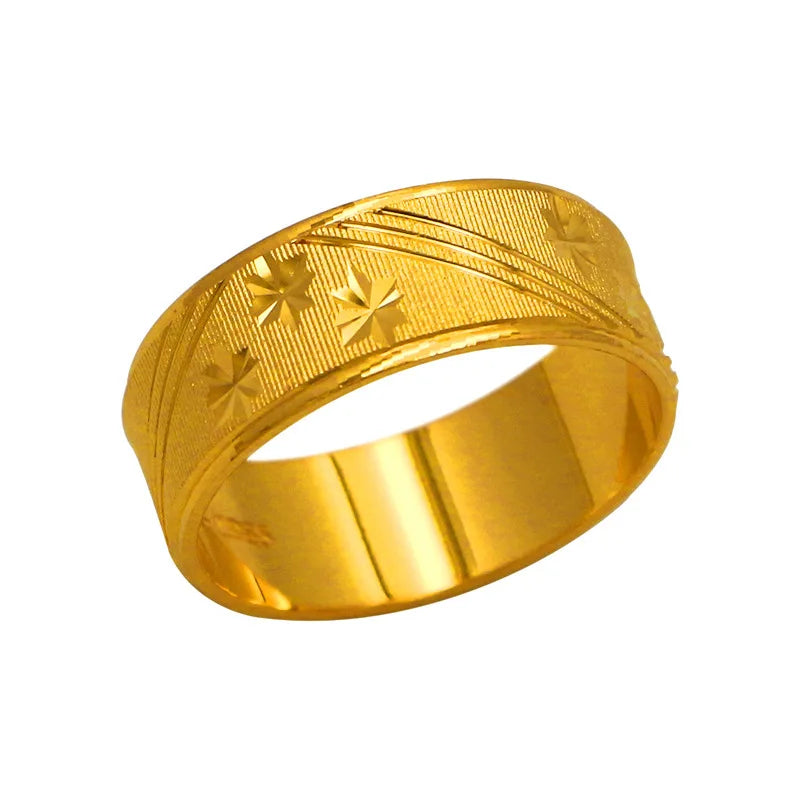 999.9 24KT Yellow Plated Copper Men's wedding Band