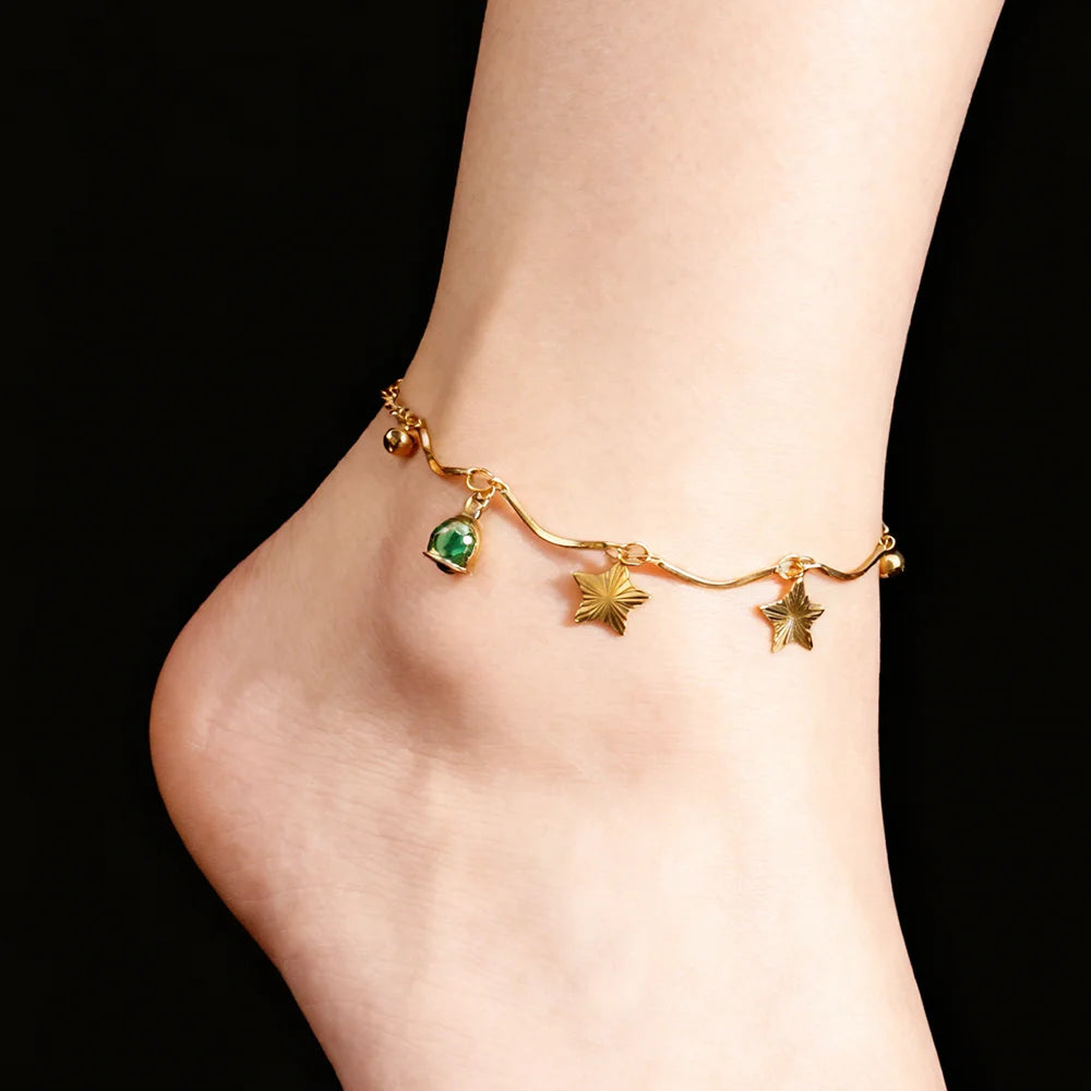 Art Holiday Style 24KT Plated Anklet