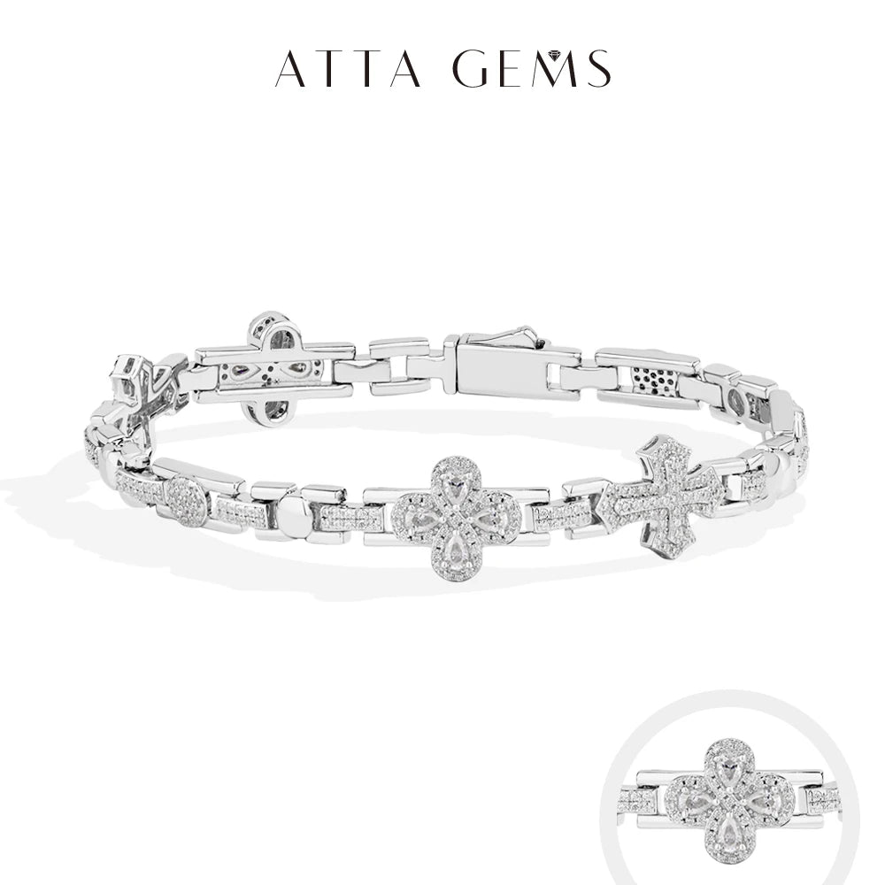 VVS1 D Color Moissanite 13.3 Grams GTC Certified Bracelet