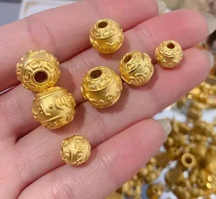 24KT Pure Gold Beads 999 6mm-12mm