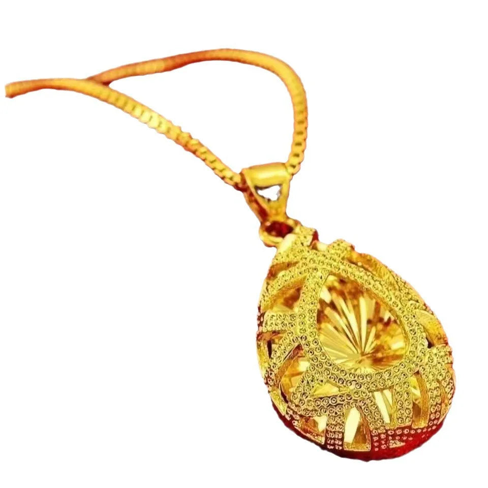 Luxury Diamond Cut 24KT 9999 Pure Gold Necklace