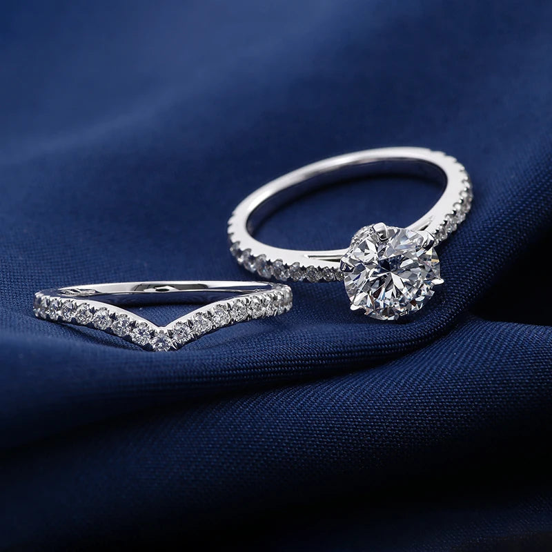 18KT Solid White Gold   1.5 Carat Lab Diamond Engagement Ring