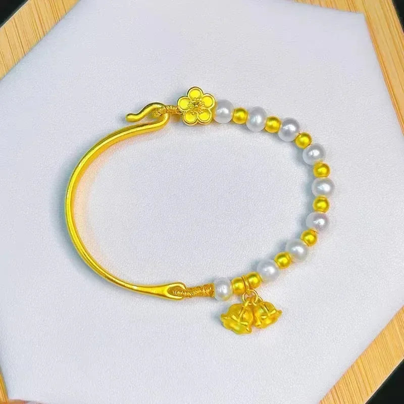 9999 24KT Plated AU750 Bell Bracelet