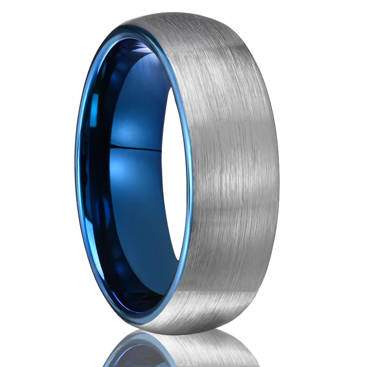 7MM Men's Tungsten Carbide Ring Brushed Comfort Fit Wedding Band
