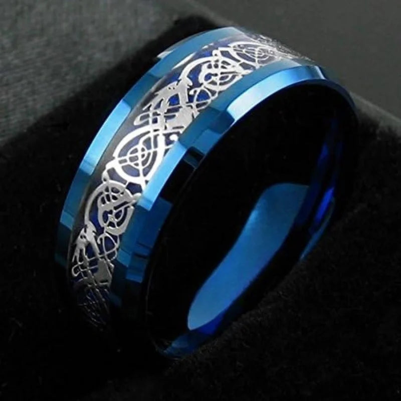 10MM Tungsten Polished Inlaid Wooden Dome Ring