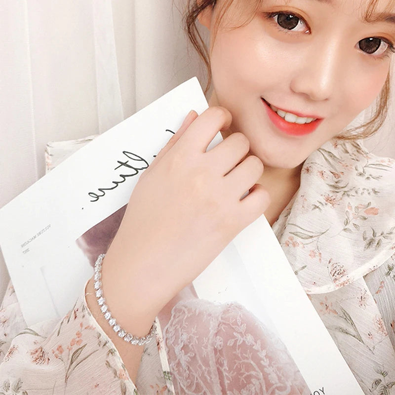 Certified VVSI D Lab Created Moissonite Tennis Bracelet