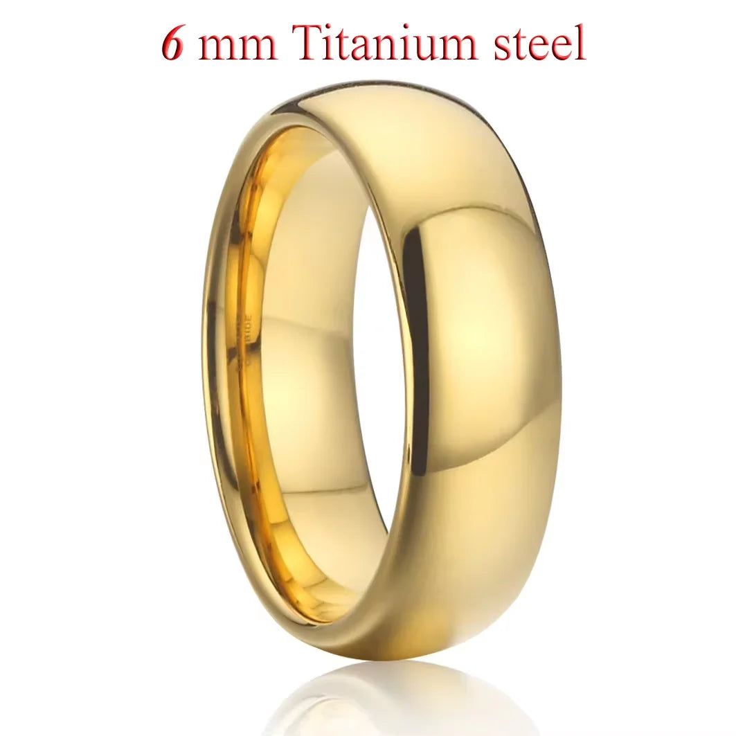 Solid Tiger Striped 8MM Tungsten Carbide Ring