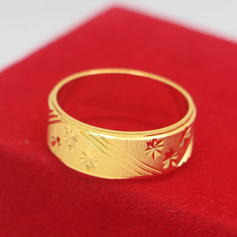 999.9 24KT Yellow Plated Copper Men's wedding Band