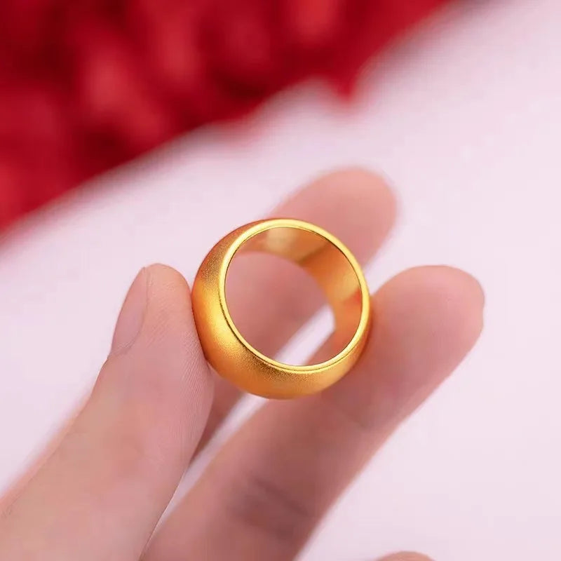 24KT Yellow Gold Unisex AU 999 Forged Mens Band