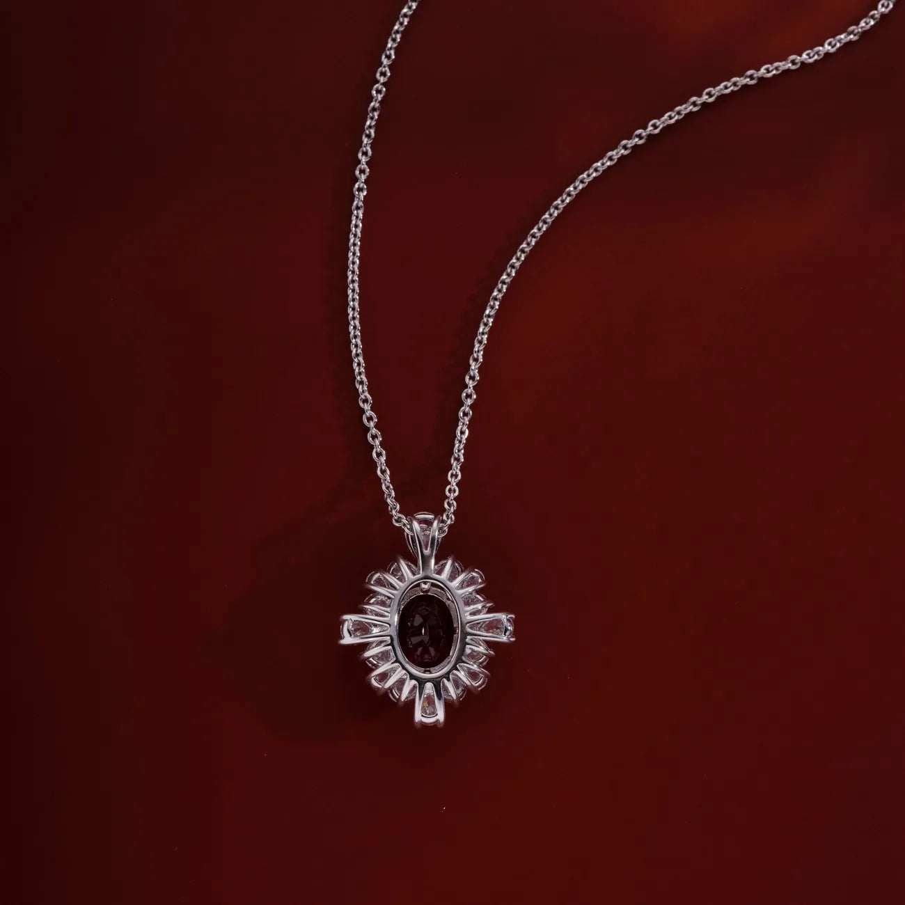 2.5 Carat 5A Lab Grown Ruby Necklace