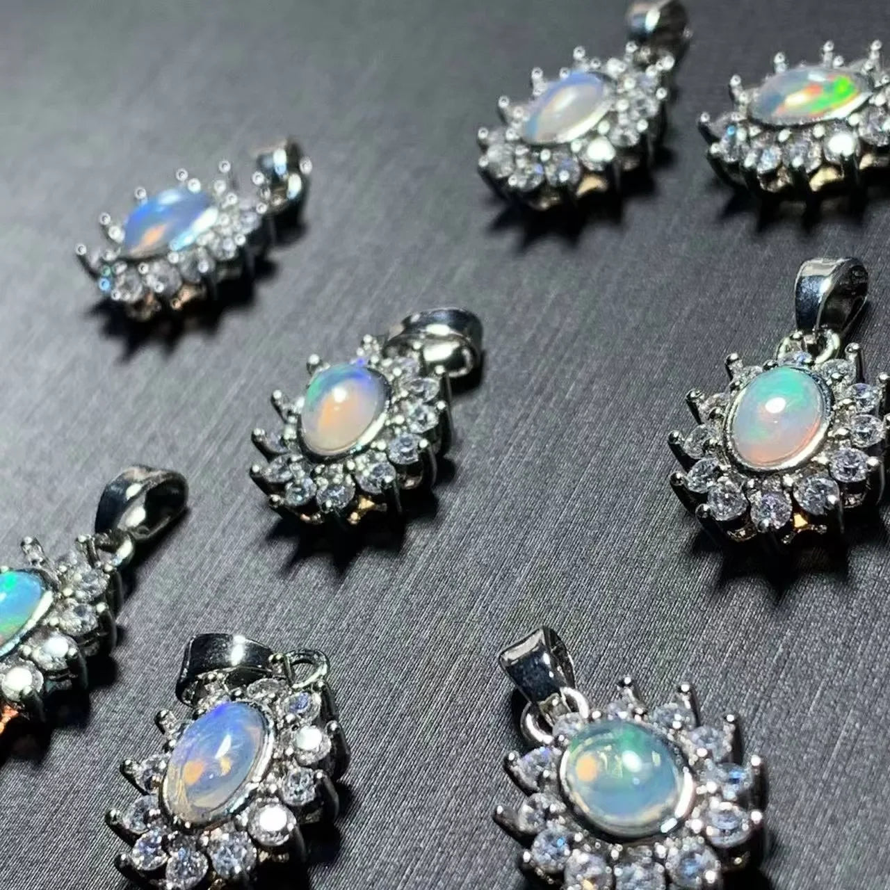 Victorian Natural Opal Pendant Necklace Fine Jewelry