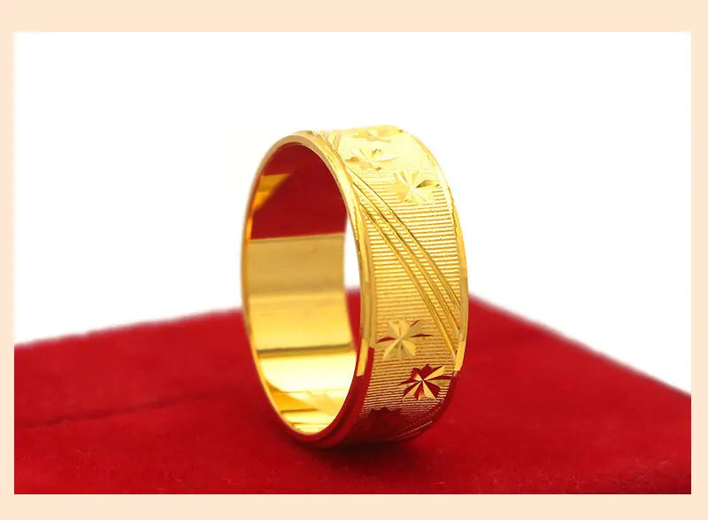 999.9 24KT Yellow Plated Copper Men's wedding Band