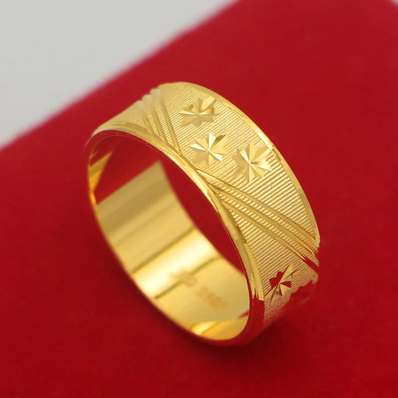 999.9 24KT Yellow Plated Copper Men's wedding Band