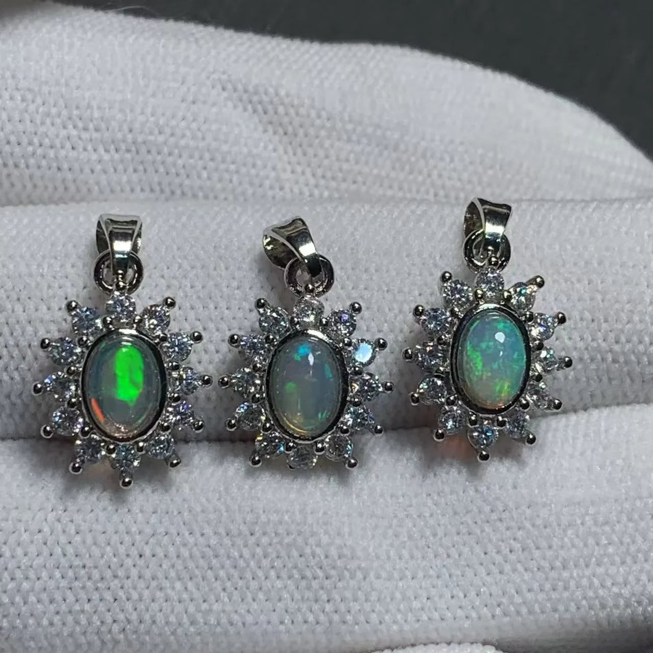 Victorian Natural Opal Pendant Necklace Fine Jewelry