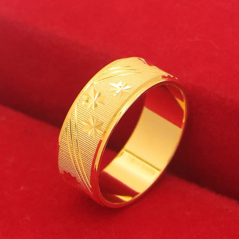 999.9 24KT Yellow Plated Copper Men's wedding Band