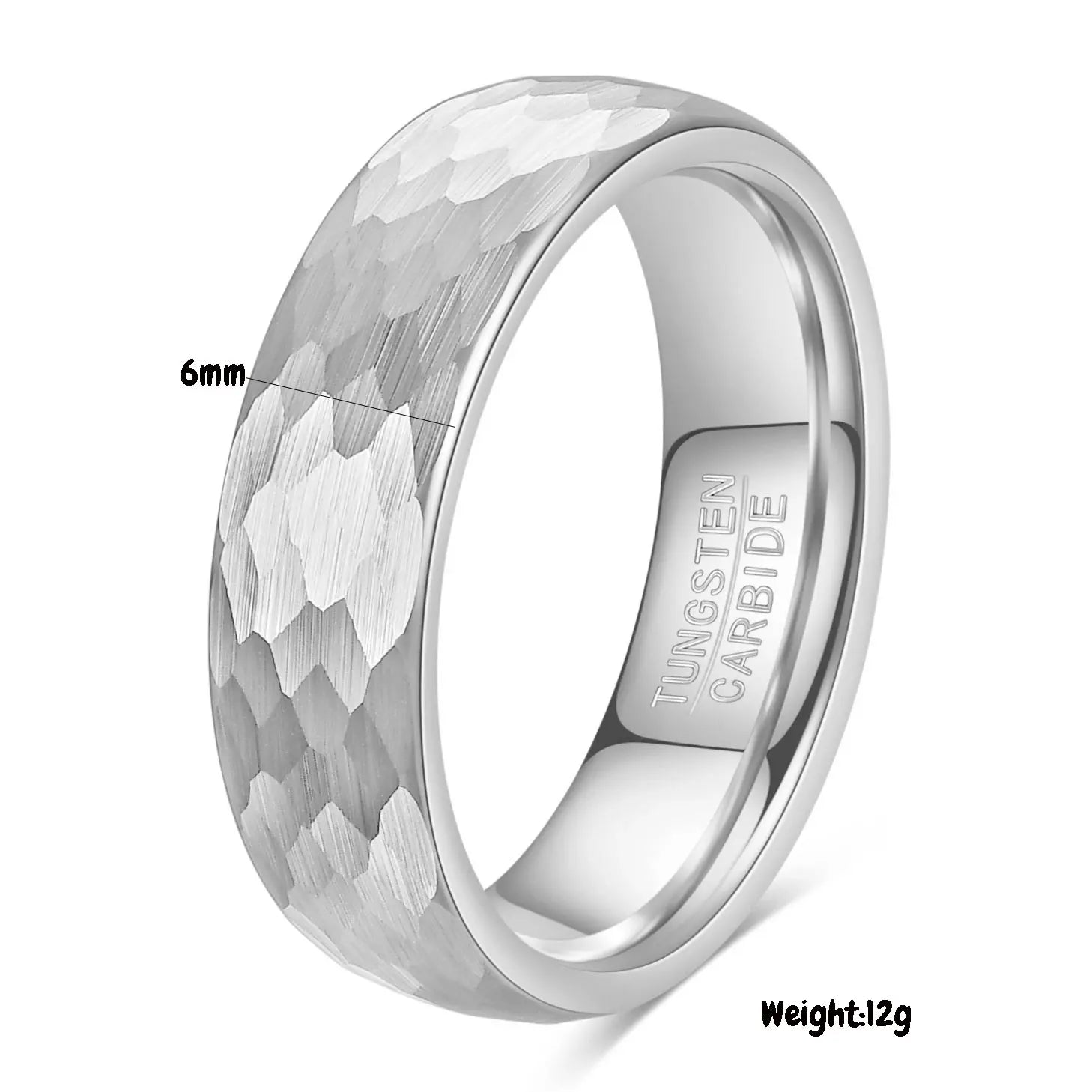 6MMGold/Black/Silver Hammered Band