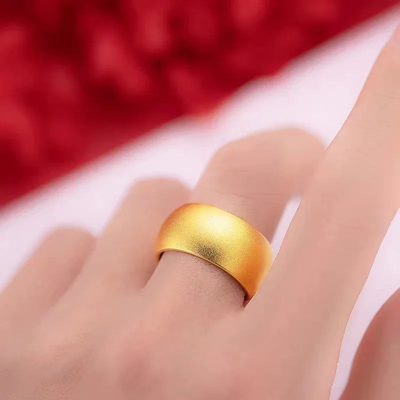 24KT Yellow Gold Unisex AU 999 Forged Mens Band