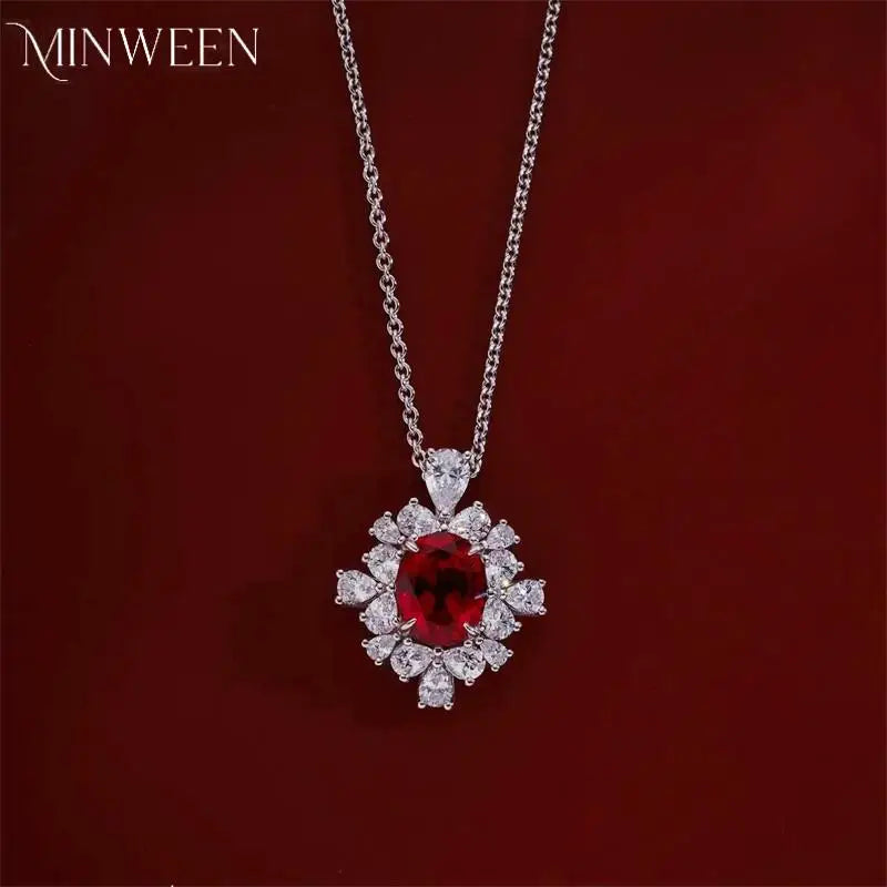2.5 Carat 5A Lab Grown Ruby Necklace