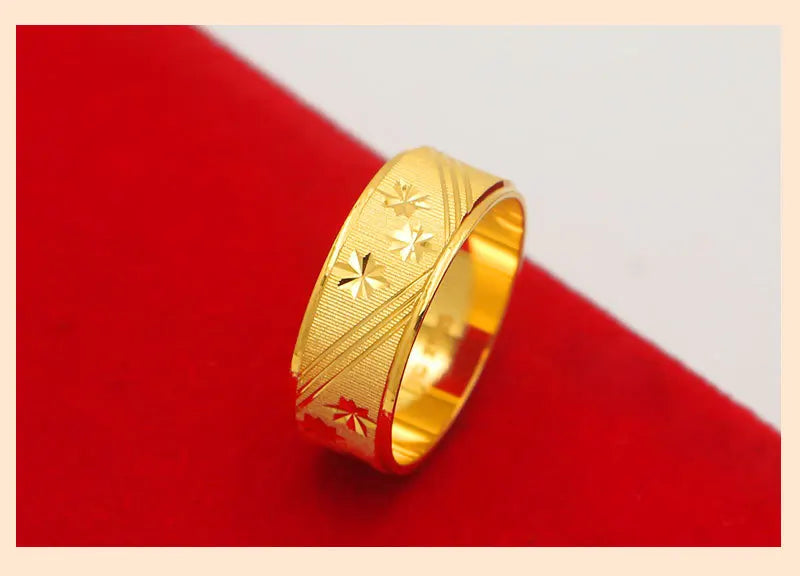 999.9 24KT Yellow Plated Copper Men's wedding Band