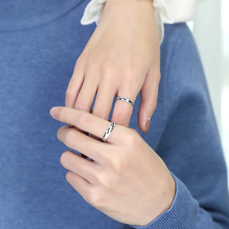 Couple Tungsten Carbide Faceted