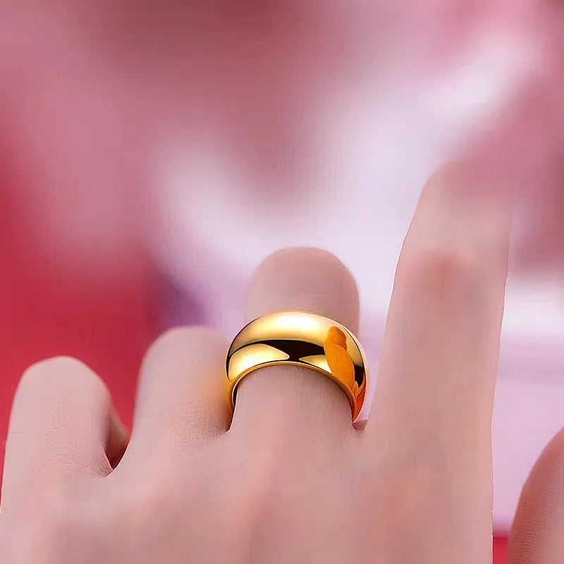 24KT Yellow Gold Unisex AU 999 Forged Mens Band