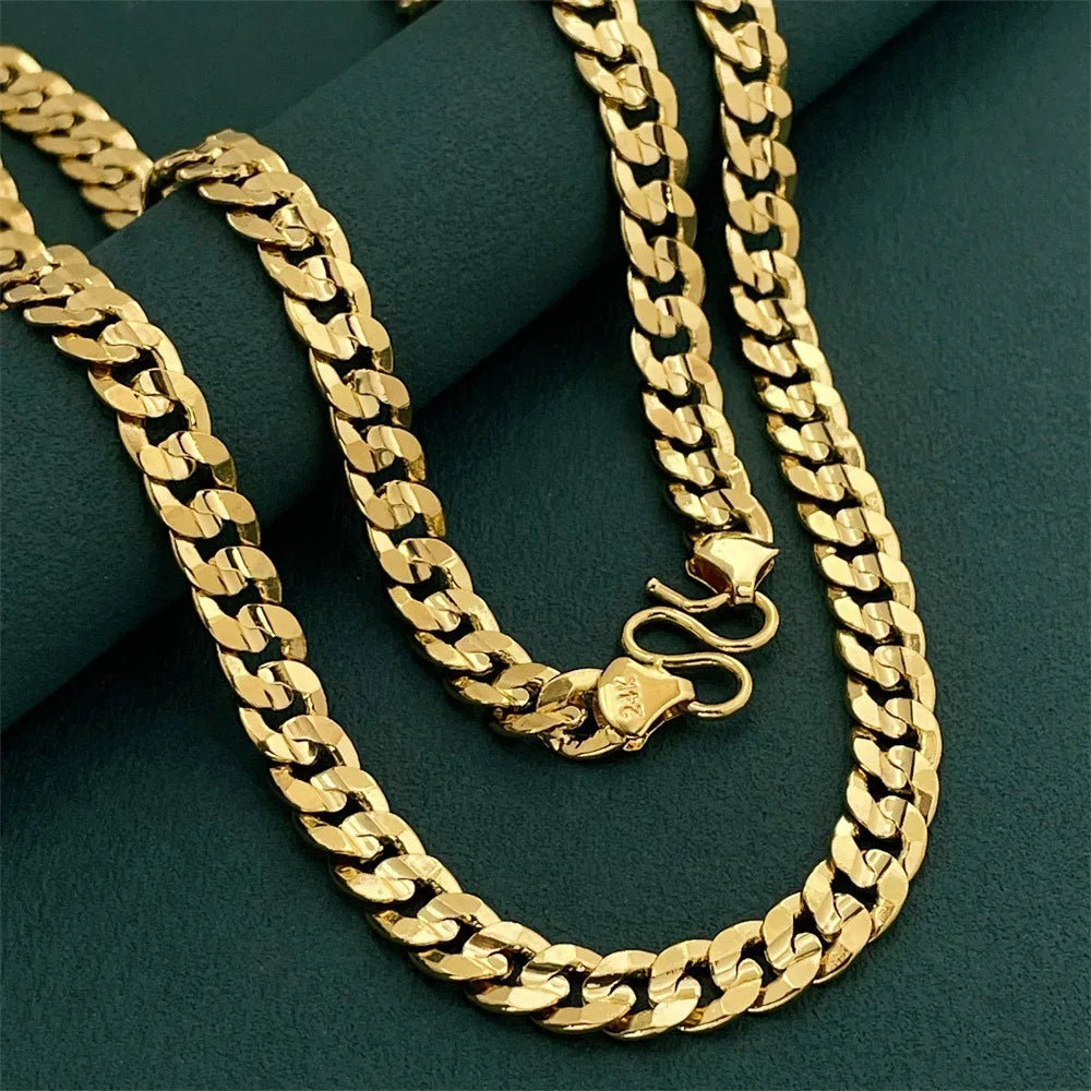 Men's 24KT AU999 10MM 60CM Polished